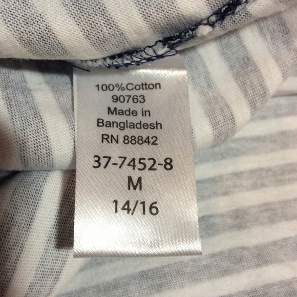 Woman Within NWOT Crewneck Striped Tee, Med 14/16 - Picture 4 of 4